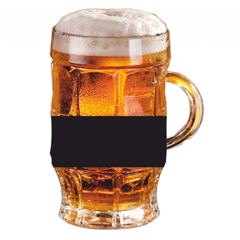 Figurina in forma de halba de bere, 600 x 420 mm, cu suprafata de scris 