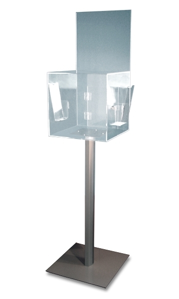 Urna plexiglas transparent cu picior