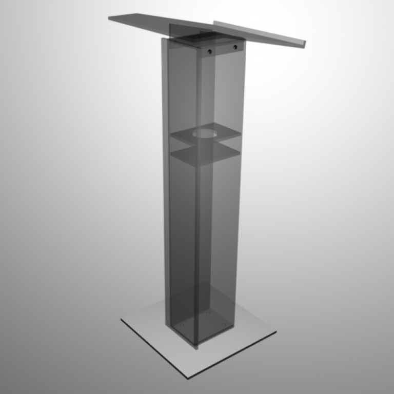 Pupitru demontabil din plexiglas pentru conferinte